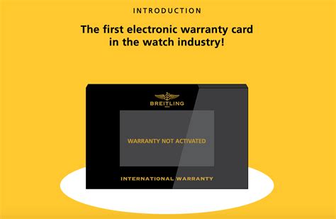 how to activate breitling warranty